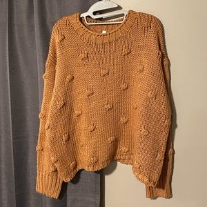 Pompom knit sweater